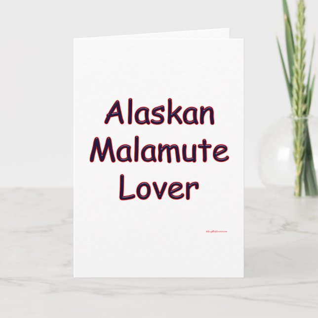 Alaskan Malamute Lover Holiday Card (Front)