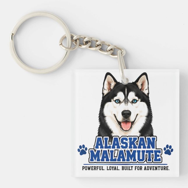 🐾 Alaskan Malamute Lover 🐾 Key Ring (Front)