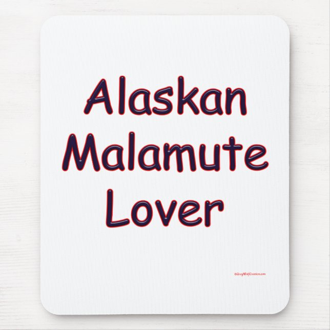 Alaskan Malamute Lover Mouse Pad (Front)