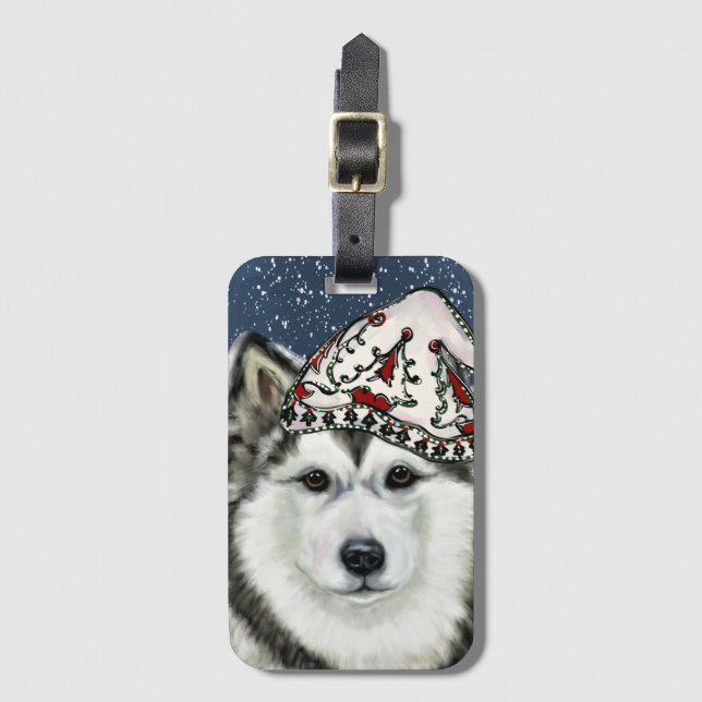 Alaskan Malamute     Luggage Tag (Front Vertical)