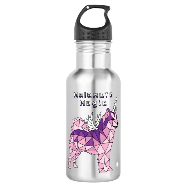 Alaskan Malamute Magic Unicorn Pegasus 710 Ml Water Bottle (Front)