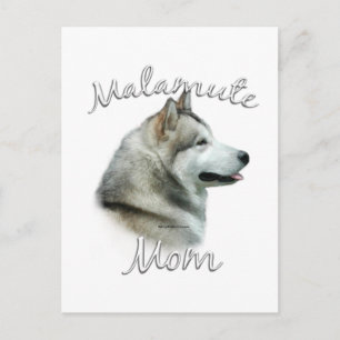 Alaskan Malamute Mum 2 Postcard