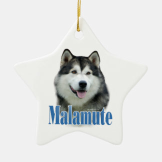 Alaskan Malamute Name Keychain Ceramic Ornament