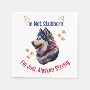Alaskan Malamute Napkin