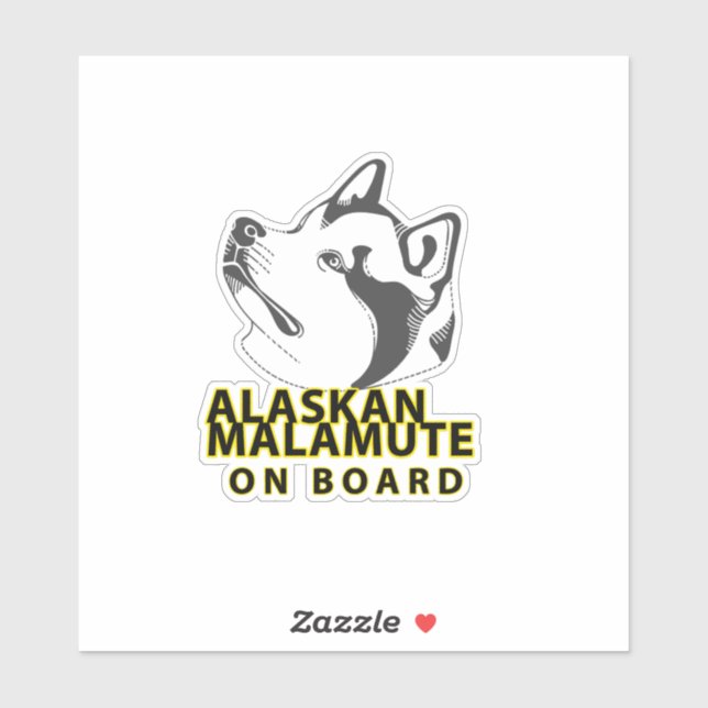 Alaskan Malamute On Board (Sheet)