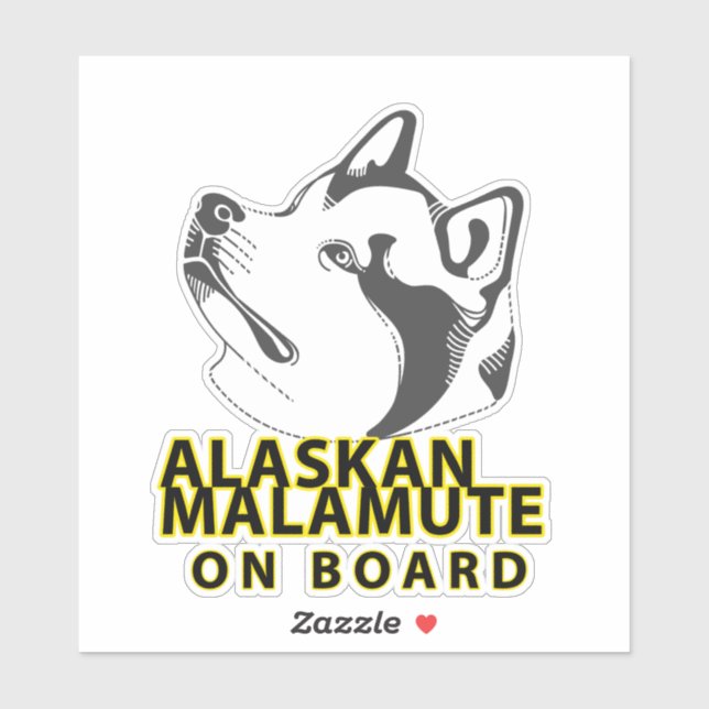 Alaskan Malamute On Board (Sheet)
