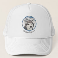 Alaskan Malamute Painting - Cute Original Dog Art