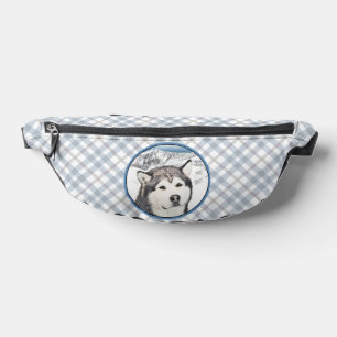 Alaskan Malamute Painting Mal Mally Sled Dog Art Bum Bags