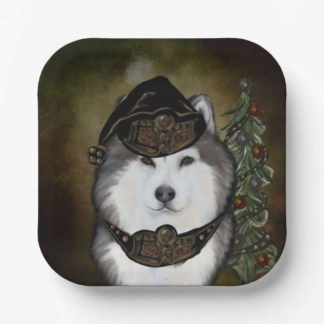 Alaskan Malamute  Paper Plate (Front)