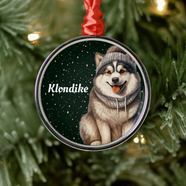 Alaskan Malamute Personalised Christmas Ornament (Tree)