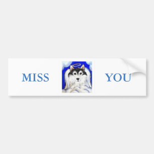 ALASKAN MALAMUTE PET ANGEL BUMPER STICKER