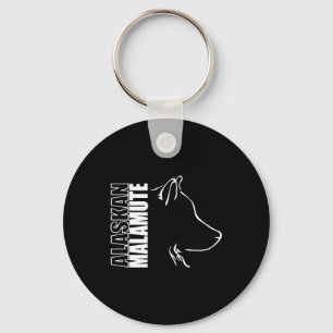 Alaskan Malamute Profile dog mum   Key Ring