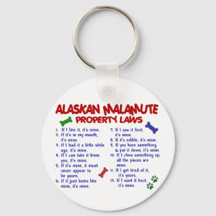 ALASKAN MALAMUTE Property Laws 2 Key Ring
