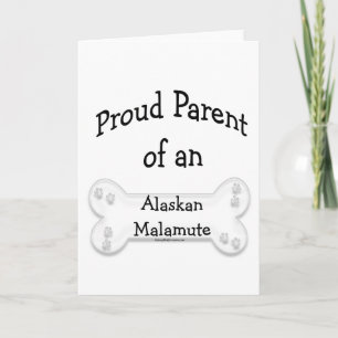 Alaskan Malamute Proud Parent Holiday Card
