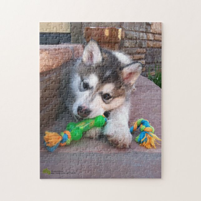 Alaskan Malamute Puppy Close-Up Photograph Jigsaw Puzzle (Vertical)