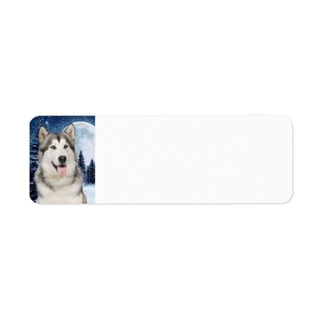 Alaskan Malamute Return Address Label (Front)