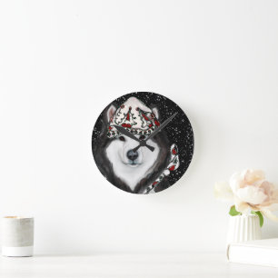 Alaskan Malamute                 Round Clock