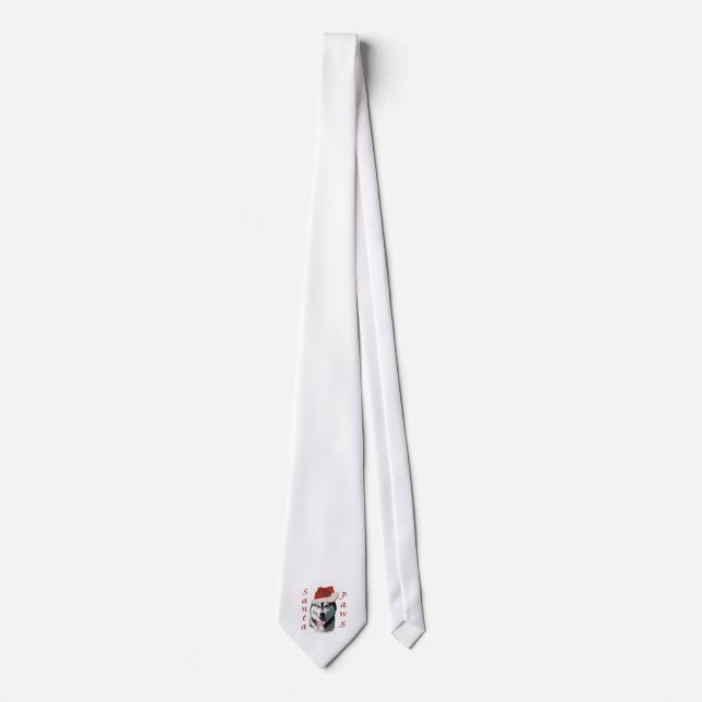 Alaskan Malamute Santa Paws Tie (Front)