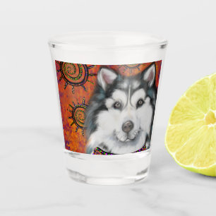 ALASKAN MALAMUTE SHOT GLASS
