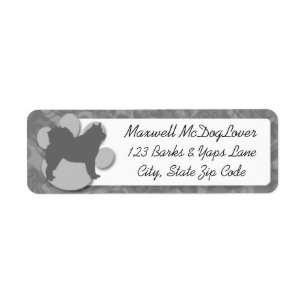 Alaskan Malamute Silhouette Return Address Label