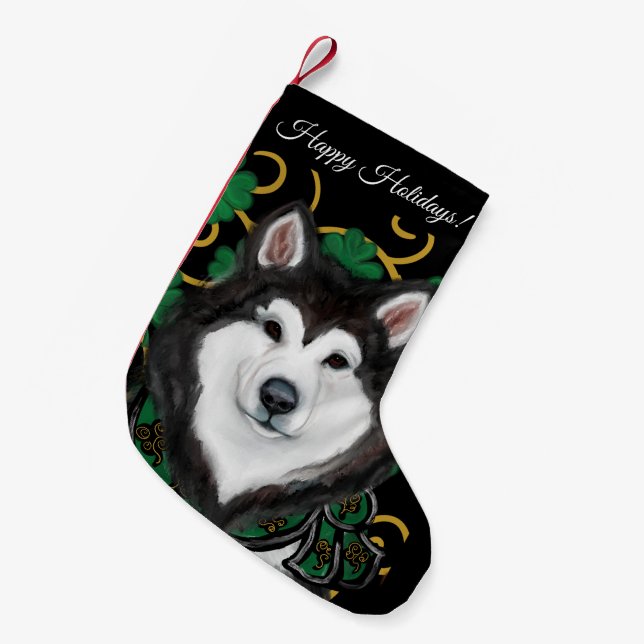 Alaskan Malamute    Small Christmas Stocking (Front (Hanging))