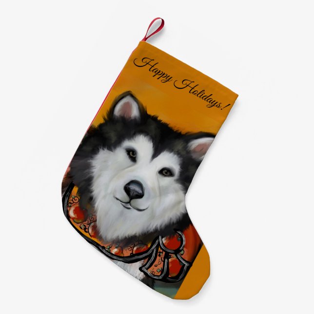 Alaskan  Malamute      Small Christmas Stocking (Front (Hanging))