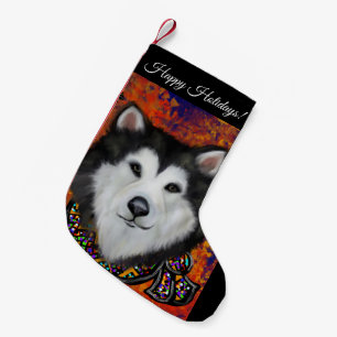 Alaskan Malamute  Small Christmas Stocking