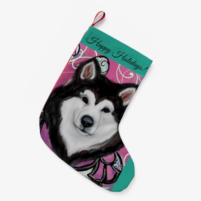 Alaskan Malamute    Small Christmas Stocking (Front (Hanging))