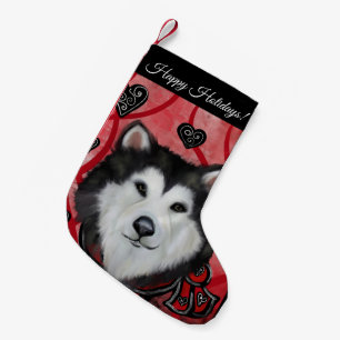 Alaskan Malamute  Small Christmas Stocking