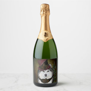 Alaskan Malamute Sparkling Wine Label
