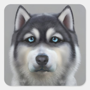 Alaskan Malamute Square Sticker