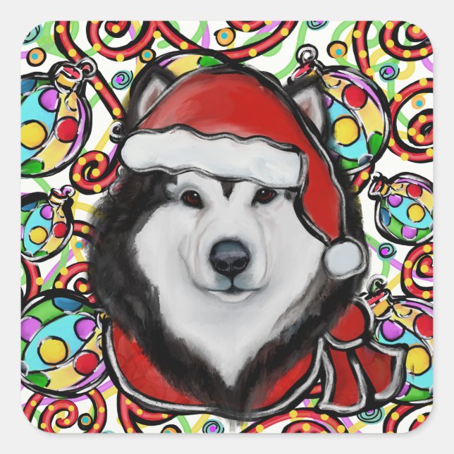 Alaskan Malamute                 Square Sticker (Front)