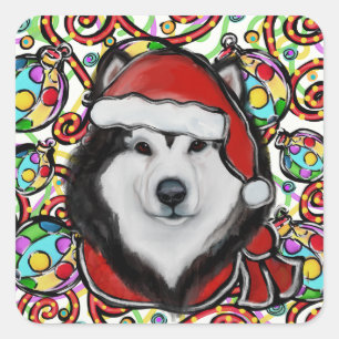 Alaskan Malamute Square Sticker