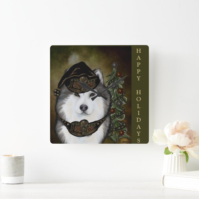 Alaskan Malamute  Square Wall Clock (Home)