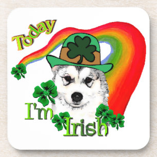 Alaskan Malamute St. Patrick's Day Coaster