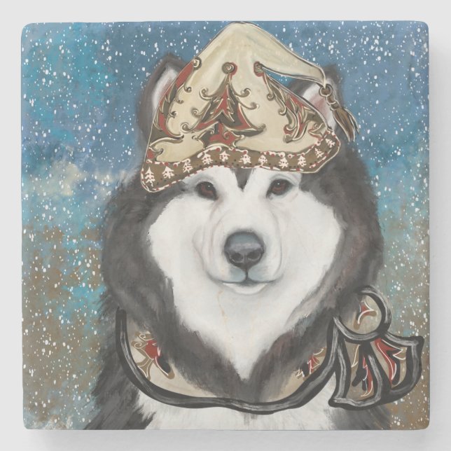Alaskan Malamute                Stone Coaster (Front)
