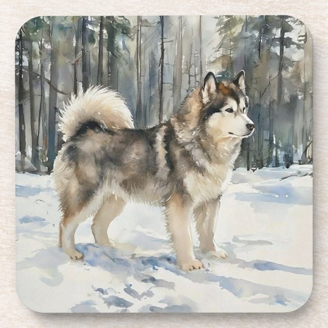 Alaskan Malamute Trinket Box Coaster (Front)