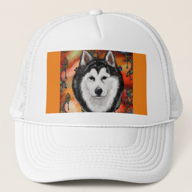 ALASKAN MALAMUTE TRUCKER HAT (Front)