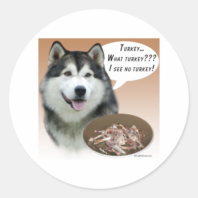 Alaskan Malamute Turkey - Sticker (Front)