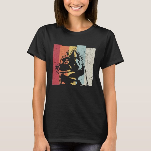 Alaskan Malamute Vintage Retro T-Shirt (Front)
