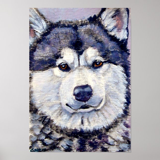 Alaskan Malamute Wall Print (Front)