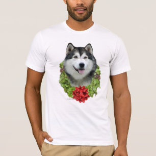 Alaskan Malamute Wreath T-Shirt