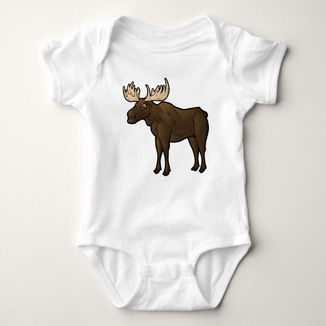 Alaskan Moose Baby Bodysuit (Front)