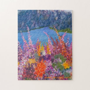 Alaskan Mountain Florals Jigsaw Puzzle