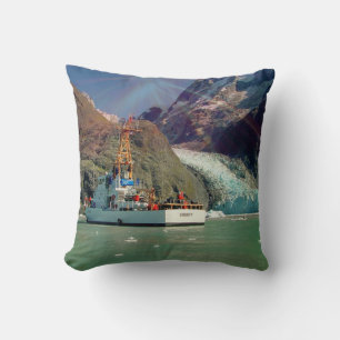 Alaskan Mountain View with Boat Cushion