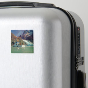 Alaskan Mountain View with Boat Magnet