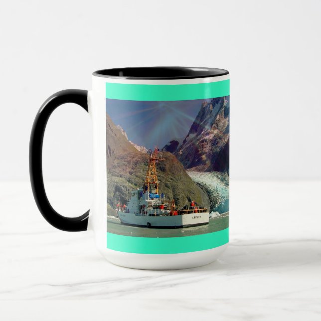 Alaskan Mountain View with Boat Mug (Left)