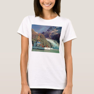 Alaskan Mountain View with Boat T-Shirt