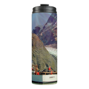 Alaskan Mountain View with Boat Thermal Tumbler