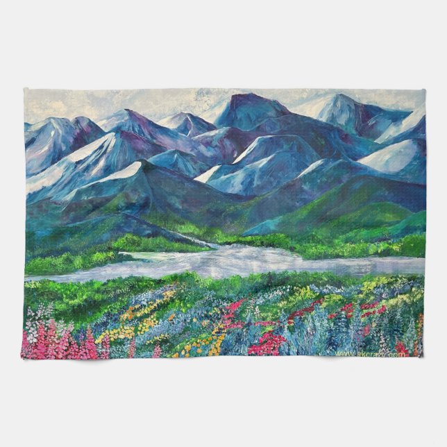 Alaskan Mountains Kitchen Towels (Horizontal)